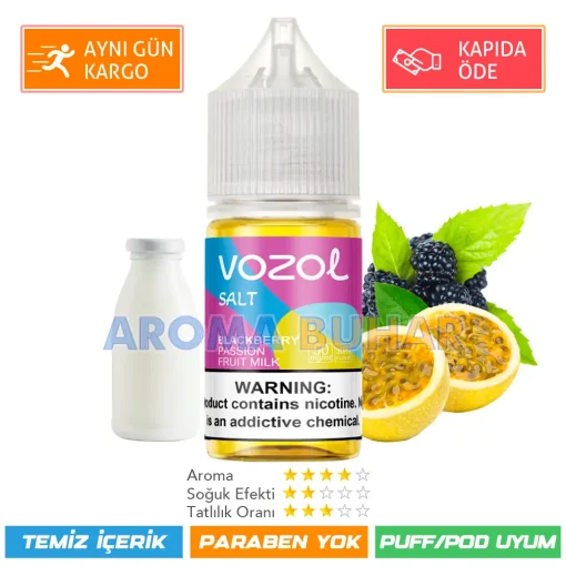 Vozol Likit Blackberry Passion Fruit Milk Salt