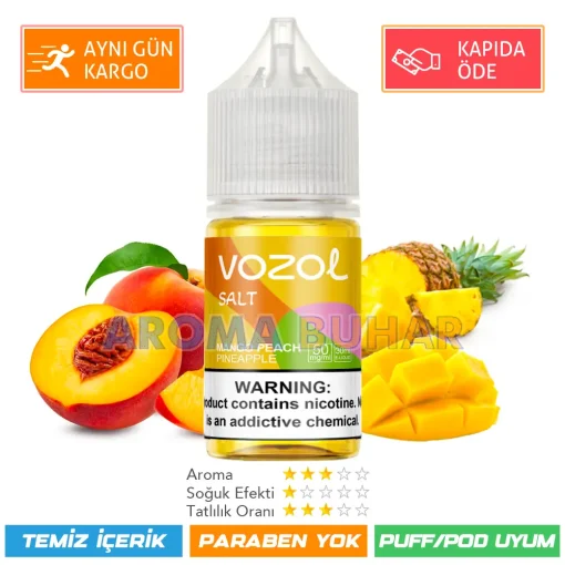 Vozol Likit Mango Peach Pineapple Salt