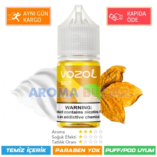 Vozol Likit Cream Tobacco Salt