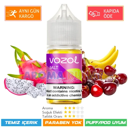 Vozol Likit Dragon Fruit Banana Cherry Salt