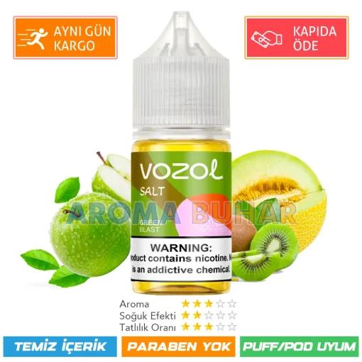 Vozol Likit Green Blast Salt