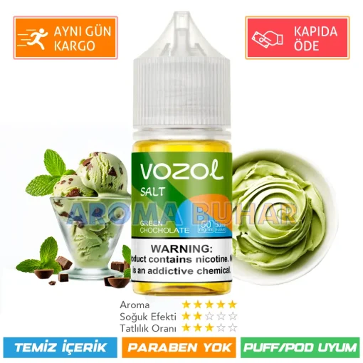 Vozol Likit Green Chocolate Cream Salt