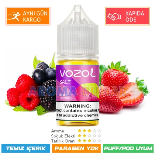 Vozol Likit Mixed Berries Salt